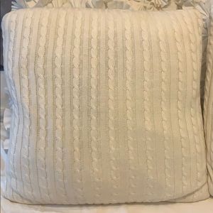 White throw pillows
